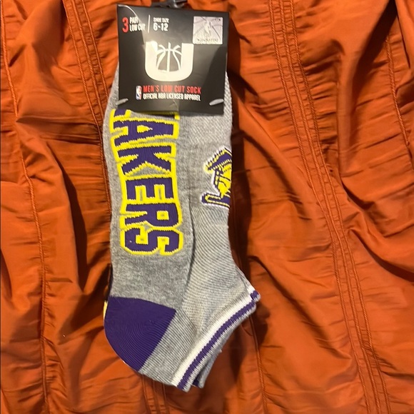 Lakers Gray Low Cut Socks - Picture 1 of 2